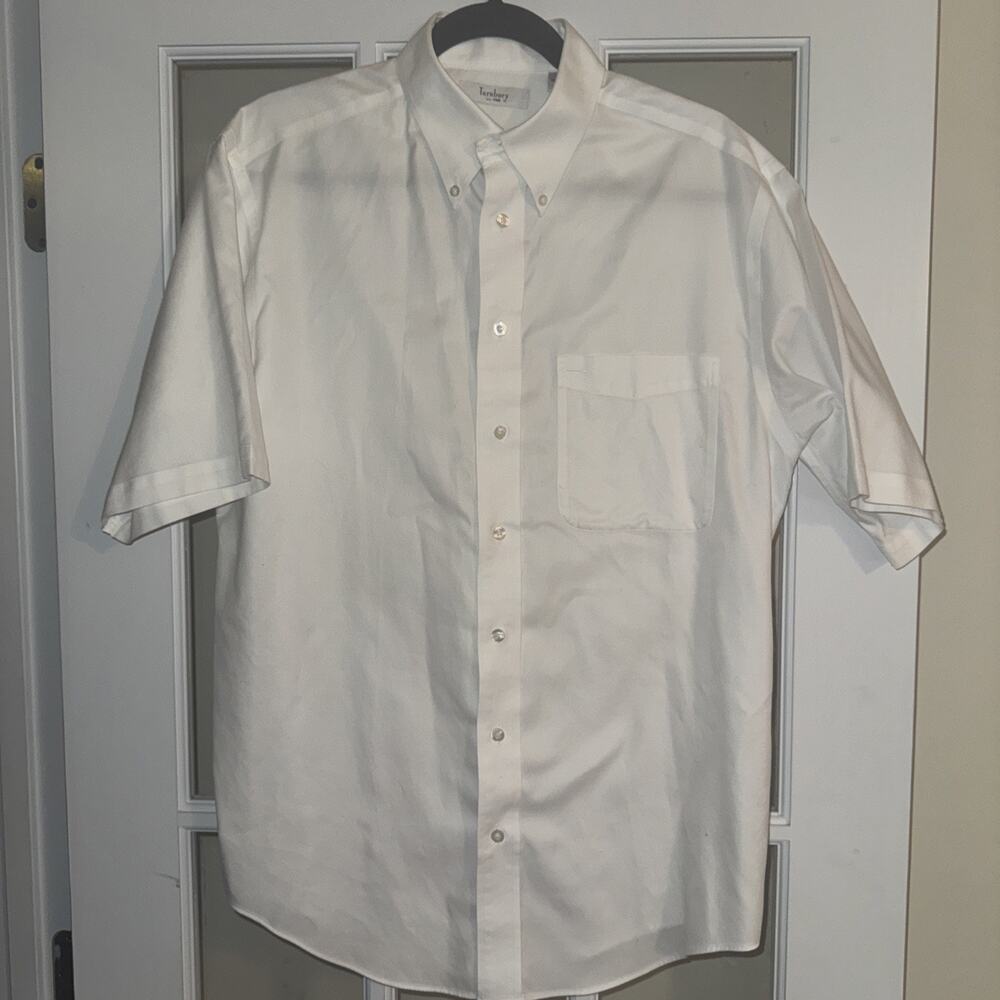 Turnbury Shirt Mens Medium Oxford White Button Down